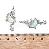 Brass Micro Pave Cubic Zirconia with Resin Pendants KK-Z103-05P-01-3