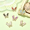 12Pcs 6 Colors Golden Alloy with Rhinestone Pendant FIND-CJ0001-79-6