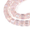 Electroplate Glass Beads Strands EGLA-D018-4x4mm-82-3