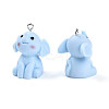 Opaque Resin Pendants RESI-N039-131-2