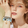 1 Set Synthetic Moonstone & Pearl Stretch Bracelets Set BJEW-SP0001-10-6