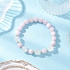 Natural Kunzite & Selenite Beads Bracelets BJEW-JB12199-1
