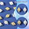 10 Bags Alloy Rhinestone Magnetic Clasps RB-FS0001-08G-3