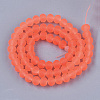 Spray Painted Glass Beads Strands X-FGLA-T001-001F-2