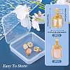 4Pcs 2 Styles Natural Rose Quartz & Quartz Crystal Gift Box Charms G-TA0001-98-3