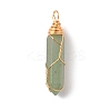 Natural Green Aventurine Double Terminated Pointed Pendants G-TAC0010-04G-04-1