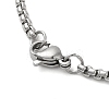 201 Stainless Steel Box Chain Saint Benedict Medal Pendant Necklaces for Women NJEW-M008-01P-3