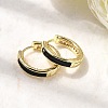 Brass Micro Pave Clear Cubic Zirconia Hoop Earrings EJEW-K276-11G-01-2