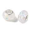 Transparent Resin Rondelle European Beads RESI-S023-01-4