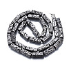 Electroplated Natural Lava Rock Beads Strands G-T114-63-3
