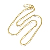 3MM Brass Rondelle Link Chain Necklaces X-NJEW-M108-12G-2