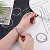 10Pcs 10 Styles Stainless Steel Chain Bracelets Kits BJEW-PH0004-48-3