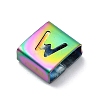 Ion Plating(IP) 304 Stainless Steel Square Slide Charms STAS-L132-05W-M-2