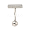 304 Stainless Steel T-Shaped Curved Barbell AJEW-G041-04P-2