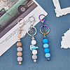 3Pcs 3 Color Metal Bar Beadable Keychain for Jewelry Making DIY Crafts KEYC-FH0001-41-4