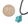 Sea Turtle Synthetic Howlite Pendant Necklaces NJEW-JN05085-3