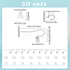 316 Surgical Stainless Steel Earring Hooks STAS-LP0001-59-2