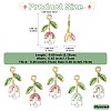 20Pc 5 Colors Alloy Enamel Pendants ENAM-FS0004-07-4