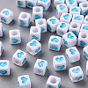 White Opaque Acrylic Beads MACR-T038-12A-1