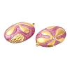 304 Stainless Steel Enamel Pendants STAS-E040-10G-04-2
