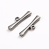 Tarnish Resistant 304 Stainless Steel Toggle Clasps Parts STAS-D142-06C-P-2