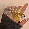 Alloy Rhinestone Cuff Rings for Women RJEW-Z047-04G-1