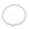 ABS Plastic Imitation Pearl Beads Stretch Bracelets BJEW-JB13207-2