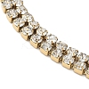 304 Stainless Steel Rhinestone Cup Chain Bracelets BJEW-P376-01G-2