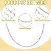 8Pcs Aluminum Curb Chains Pendant Decorations HJEW-CJ00081-3