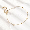 304 Stainless Steel Star Link Bracelets for Women BJEW-K237-20G-3