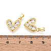 Brass Micro Pave Cubic Zirconia Pendants KK-T073-50G-3