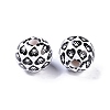 Printed Wood Beads WOOD-C017-01A-2