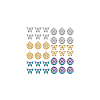 24Pcs 6 Styles 201 Stainless Steel Pendants STAS-DC0013-69-6