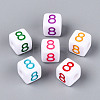 Opaque Acrylic European Large Hole Beads SACR-N020-01A-09-1