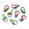 Ion Plating(IP) 304 Stainless Steel Lobster Claw Clasps STAS-S119-004D-1