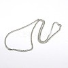 Tarnish Resistant Curb Chain Necklace for Men NJEW-F027-12-1