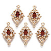 Brass Micro Pave Cubic Zirconia Links Connectors KK-R111-010-A02-1
