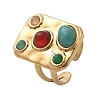 Natural Carnelian & Jade Finger Rings STAS-Z112-03G-4