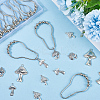 12Pcs 4 Styles Zinc Tibetan Style Alloy Pendants FIND-SP0004-40AS-3