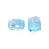 Two Tone Transparent Spray Painted Glass Beads GLAA-T022-03-C01-3