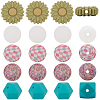 30Pcs 5 Styles Food Grade Eco-Friendly Silicone Focal Beads SIL-PA0001-20-7