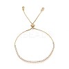 Cubic Zirconia Tennis Bracelet BJEW-T020-03B-02G-1