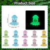 50Pcs 5 Colors Luminous Resin Cute Little Cuttlefish Ornaments RESI-SZ0003-44-2