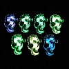 10Pcs Transparent Luminous Acrylic Pendants TACR-FP0001-02B-5
