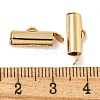 Brass Slide On End Clasp Tubes KK-N254-119G-01-3