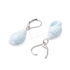 Porcelain Leverback Earrings EJEW-JE06305-4