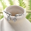 304 Stainless Steel Micro Pave Cubic Zirconia Hoop Earrings STAS-R004-04P-02-1