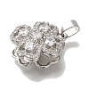 Rack Plating Brass Micro Pave Cubic Zirconia Pendant KK-H485-40P-01-2