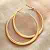 304 Stainless Steel Hoop Earrings EJEW-Z093-01G-02-3