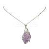 201 Stainless Steel Macrame Pouch Empty Stone Holder Necklace Making with 304 Stainless Steel Chains NJEW-JN04432-01-6